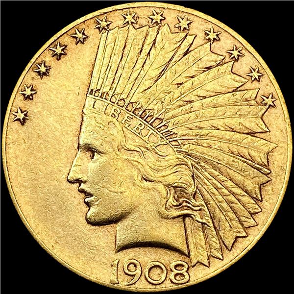 1908-D $10 Gold Eagle CLOSELY UNCIRCULATED