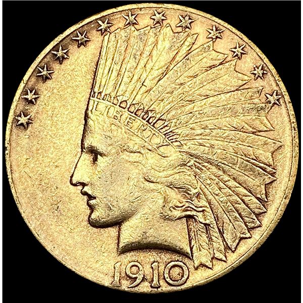 1910-D $10 Gold Eagle CLOSELY UNCIRCULATED