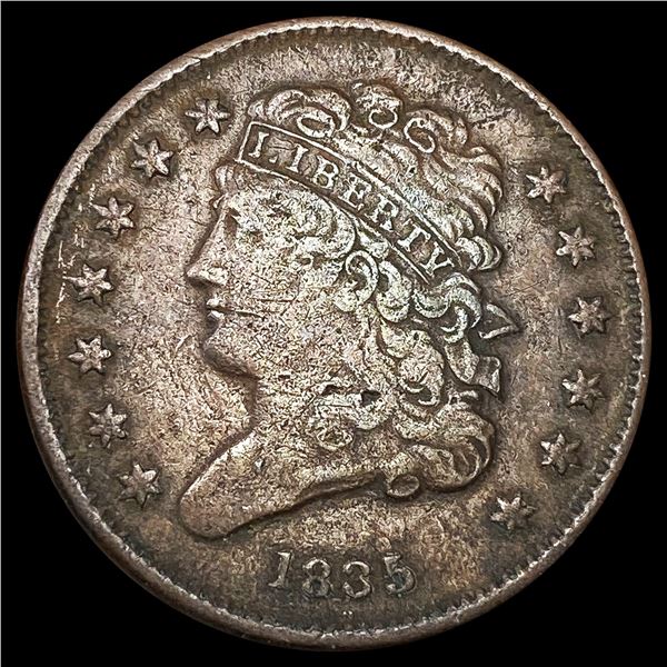1835 Classic Head Half Cent LIGHTLY CIRCULATED