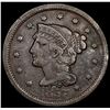 Image 1 : 1857 Braided Hair Large Cent LIGHTLY CIRCULATED