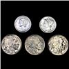 Image 1 : [5] Varied US SILV Coinage [1920-D, 1929-S, [3] 19