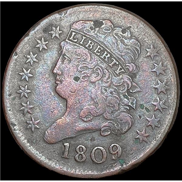 1809 Classic Head Half Cent NEARLY UNCIRCULATED