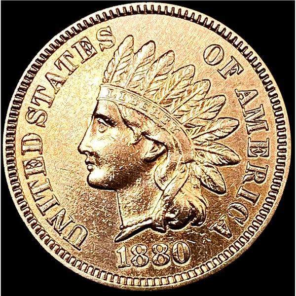 1880 RED Indian Head Cent GEM BU