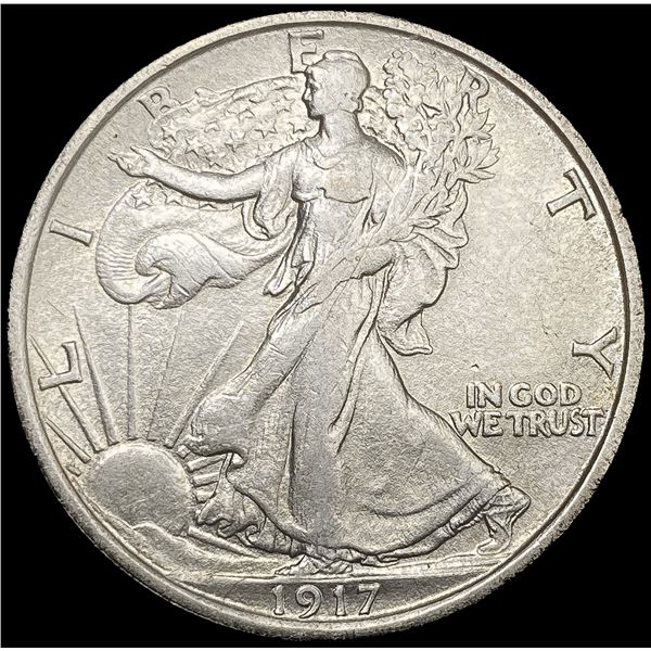 1917-S Walking Liberty Half Dollar NEARLY UNCIRCUL