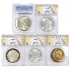 Image 1 : [5] Silver Dollar Collection ANACS/PCGS AU/MS [[2]