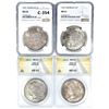 Image 1 : [4] 1921 Morgan Silver Dollars ANACS/NGC MS61-63