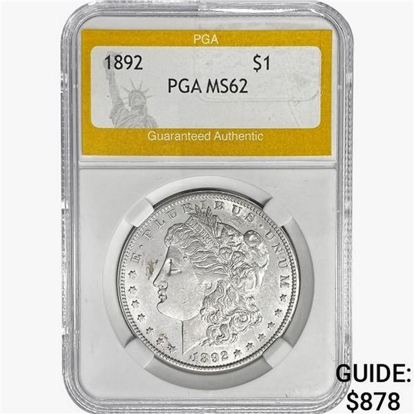 1892 Morgan Silver Dollar PGA MS62