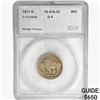 Image 1 : 1917-D Buffalo Nickel SEGS G4 3 1/2 Legged FS-016.