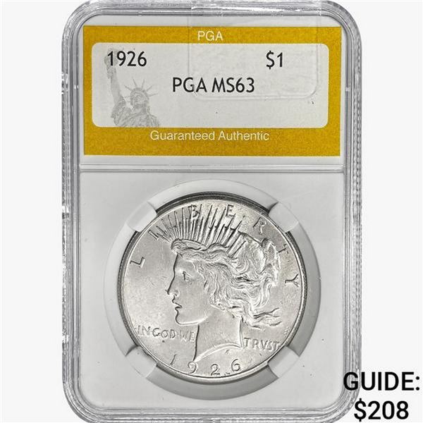 1926 Silver Peace Dollar PGA MS63