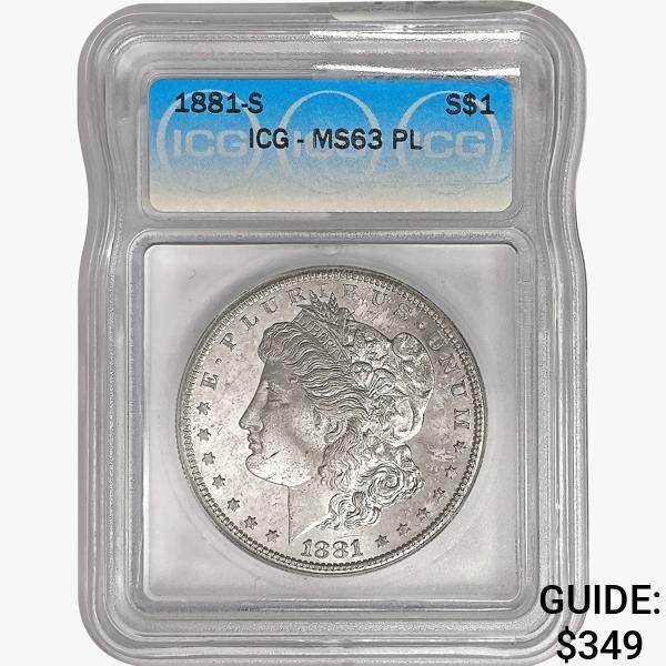 1881-S Morgan Silver Dollar ICG MS63 PL