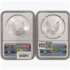 Image 2 : [2] American SILV Eagles NGC MS [1995, 2011]