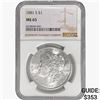Image 1 : 1881-S Morgan Silver Dollar NGC MS65