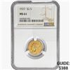Image 1 : 1927 $2.50 Gold Quarter Eagle NGC MS61