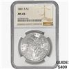 Image 1 : 1881-S Morgan Silver Dollar NGC MS65