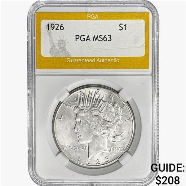 1926 Silver Peace Dollar PGA MS63