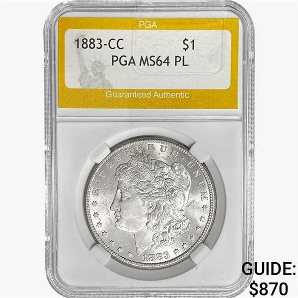 1883-CC Morgan Silver Dollar PGA MS64 PL