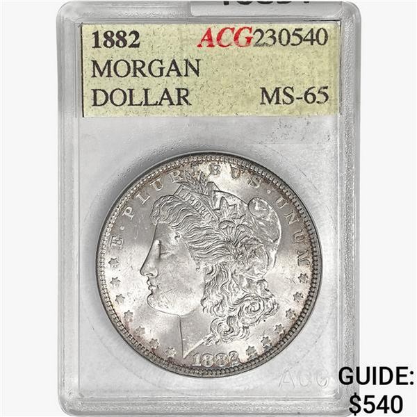 1882 Morgan Silver Dollar ACG MS65