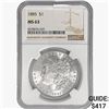 Image 1 : 1885 Morgan Silver Dollar NGC MS63