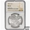 Image 1 : 1881-S Morgan Silver Dollar NGC MS65