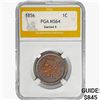 Image 1 : 1856 Braided Hair Large Cent PGA MS64 Slanted 6