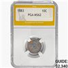 Image 1 : 1883 Capped Bust Dime PGA MS62