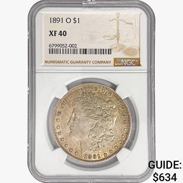 1891-O Morgan Silver Dollar NGC XF40