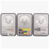 Image 2 : [3] 2010 American 1oz Silver Eagles NGC MS69 Early