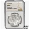 Image 1 : 1923-D Silver Peace Dollar NGC MS62