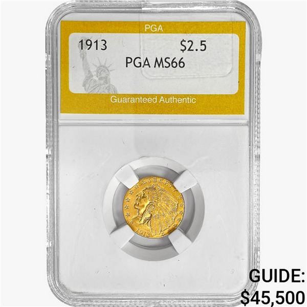 1913 $2.50 Gold Quarter Eagle PGA MS66