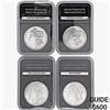 Image 1 : [4] 1881-1921 Morgan Silver Dollar  GenuineUnc Var