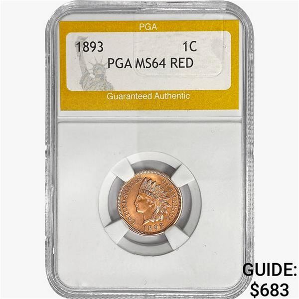 1893 Indian Head Cent PGA MS64 RED