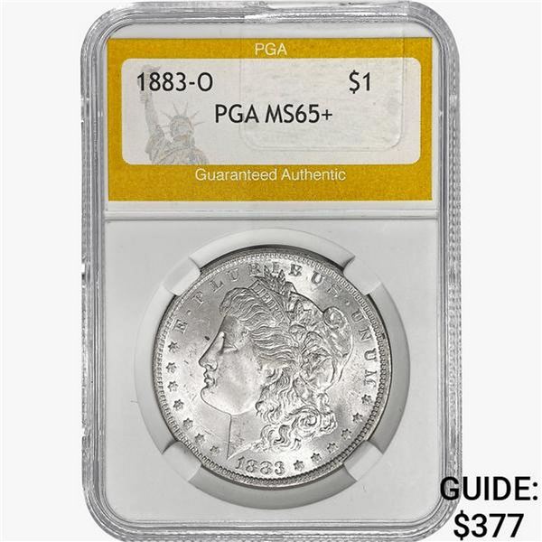 1883-O Morgan Silver Dollar PGA MS65+