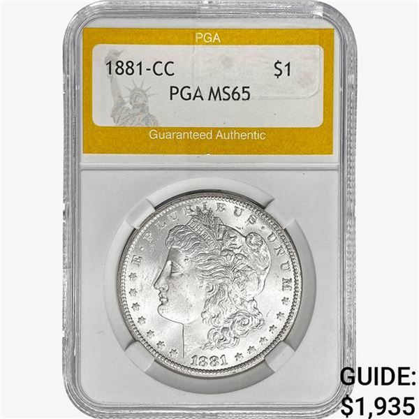 1881-CC Morgan Silver Dollar PGA MS65