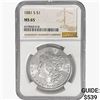 Image 1 : 1881-S Morgan Silver Dollar NGC MS65