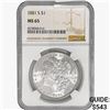 Image 1 : 1881-S Morgan Silver Dollar NGC MS65