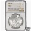 Image 1 : 1885 Morgan Silver Dollar NGC MS63