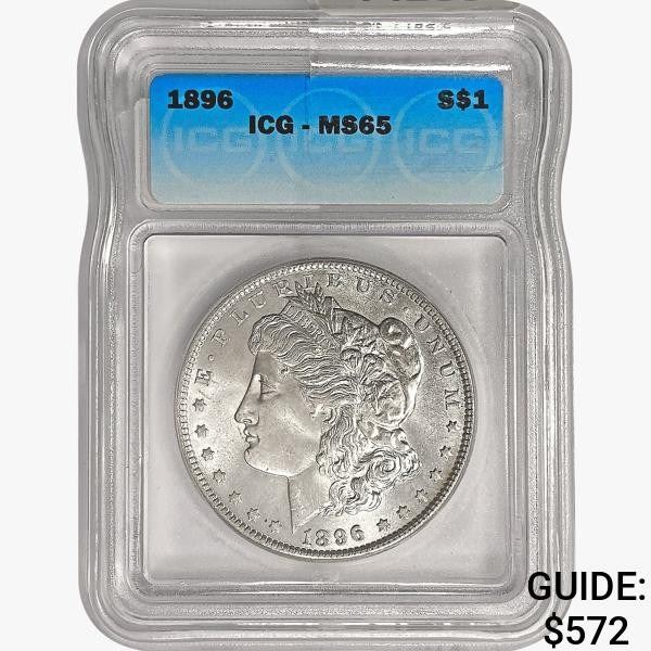 1896 Morgan Silver Dollar ICG MS65