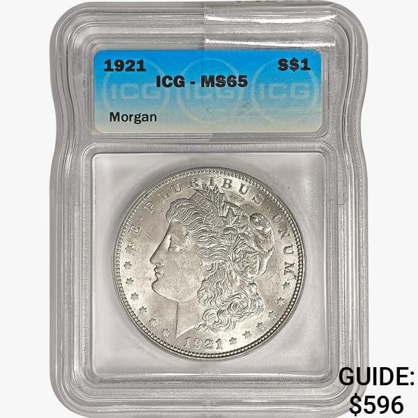 1921 Morgan Silver Dollar ICG MS65