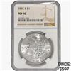 Image 1 : 1881-S Morgan Silver Dollar NGC MS66