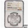 Image 1 : 1881-S Morgan Silver Dollar NGC MS64