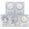 Image 2 : 1971-1976 Sil Ike Dollars [5 Coins] PCGS PR69 DCAM