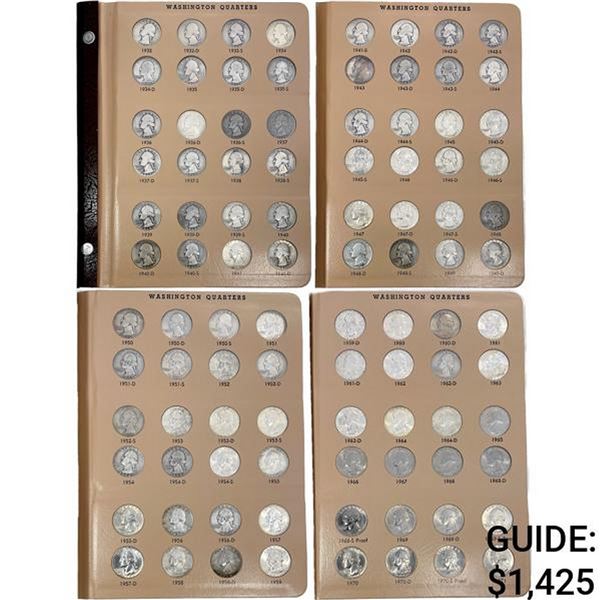 1932-1998 Wash. Quarter Set W/Proofs [186 Coins]