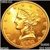 Image 1 : 1893-CC $10 Gold Eagle UNCIRCULATED