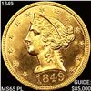 Image 1 : 1849 $5 Gold Half Eagle GEM BU PL