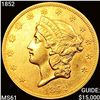 Image 1 : 1852 $20 Gold Double Eagle UNCIRCULATED