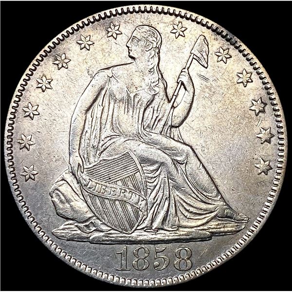 1858 Seated Liberty Half Dollar UNCIRCULATED