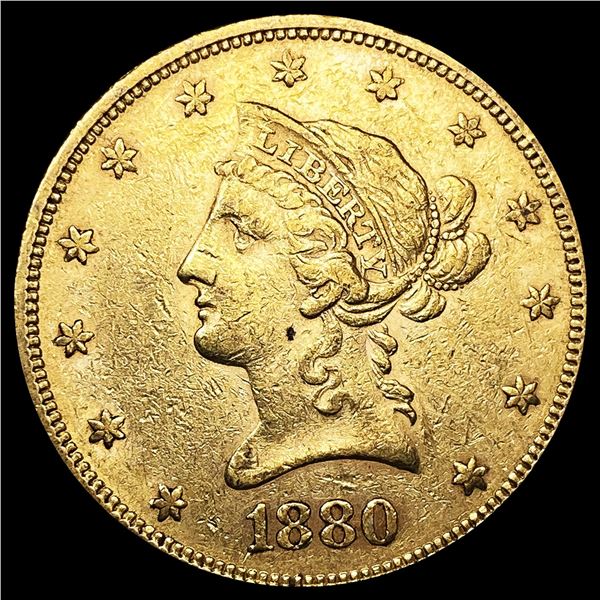 1880 $10 Gold Eagle LIGHTLY CIRCULATED
