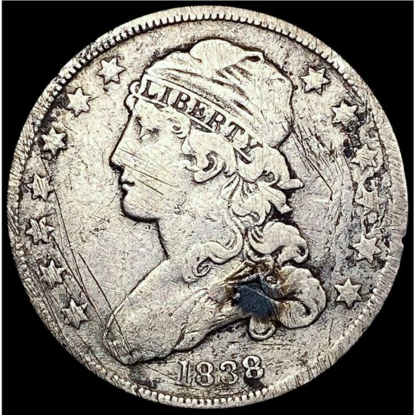 1838 Capped Bust Quarter NICELY CIRCULATED
