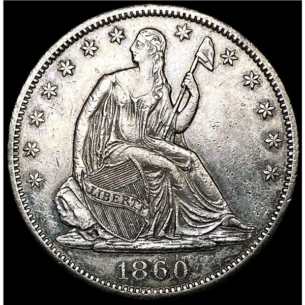 1860-S Seated Liberty Half Dollar NEARLY UNCIRCULA