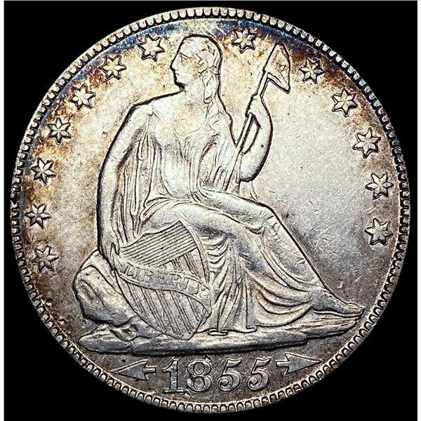 1855-O Arws Seated Liberty Half Dollar CLOSELY UNC